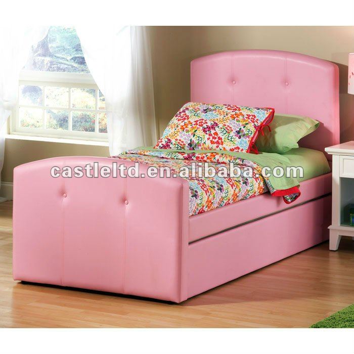 Faux Leather Upholstered Twin Bed Faux Leather Upholstered Twin Bed