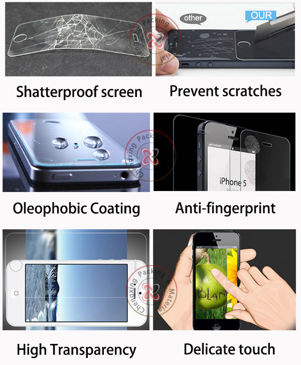抗- 水/ショック/oil/指紋2.5d強化ガラススクリーンプロテクター5iphone問屋・仕入れ・卸・卸売り