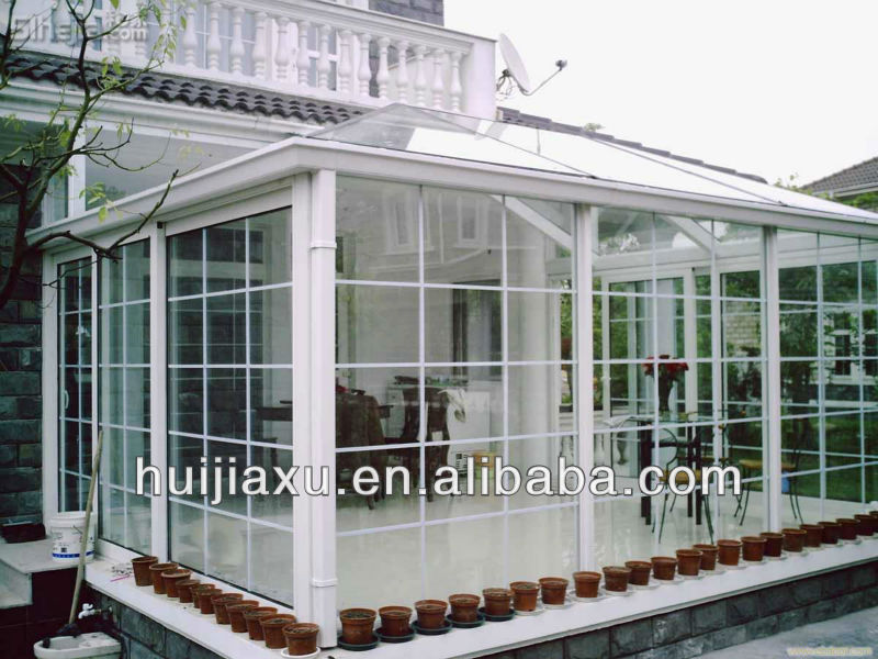 ガラス温室、 ガラス日家、 美しいガラスハウスプレハブ、 庭の太陽の部屋問屋・仕入れ・卸・卸売り