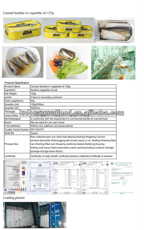 canned sardine from morocco in vegetable oil