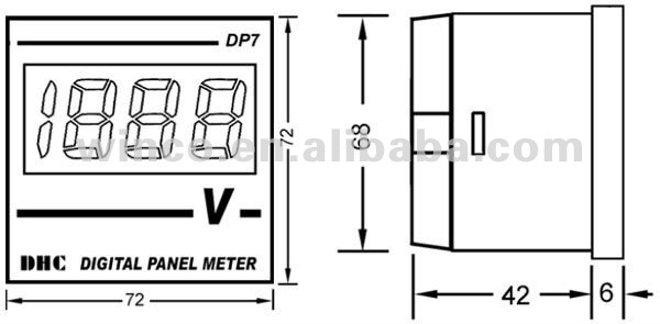 LED 3デジタルのパネルの台紙の電流計DP7-AA AC問屋・仕入れ・卸・卸売り