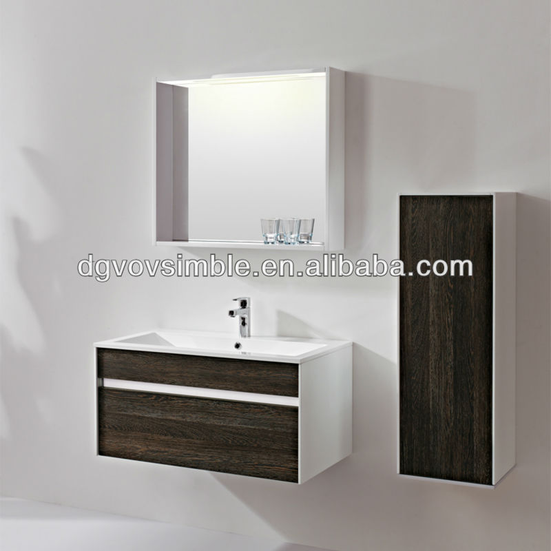 環境に優しい現代壁掛けミラー浴室バニティミラー、メラミンバスルーム家具セット仕入れ・メーカー・工場