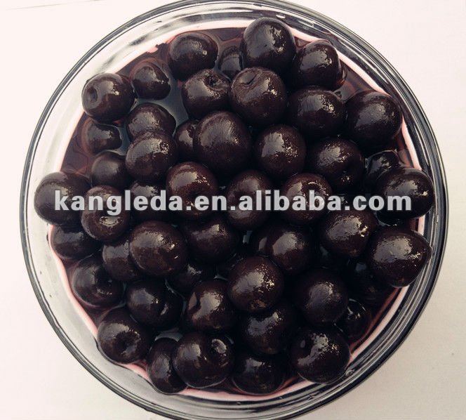 New Crop Canned Black Cherries in syrup,China In buyer's brand price