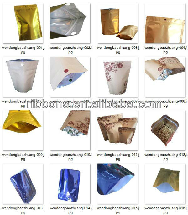Red Color Printed Stand Up Aluminum Foil Tea Bag with Milk