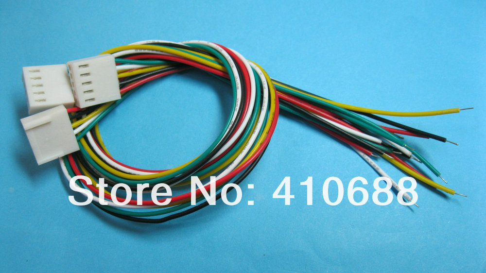 2510 6-Pin 2.54mm Female Housing Connector Plug socket with 30cm wire cable x 20 
