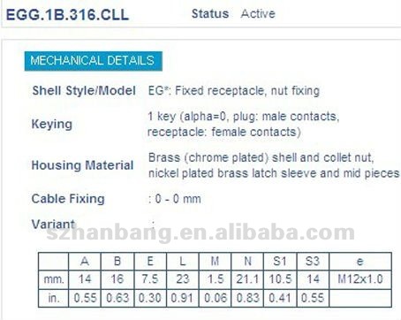 lemo代用16fggコネクタピンの電源コード。 1b。 316仕入れ・メーカー・工場