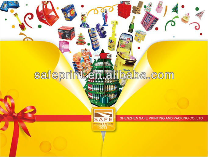 Custom in store 4 tier POP corrugated cardboard lollipop cake pop display stand