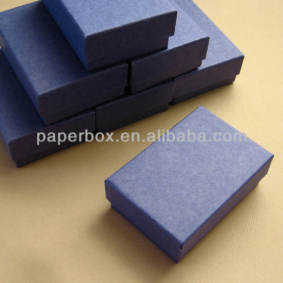 uncoated matte black color cotton filled jewelry packing box