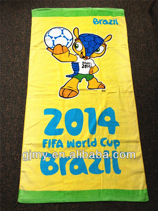 ブラジルワールドカップ販促カスタムビーチタオル問屋・仕入れ・卸・卸売り