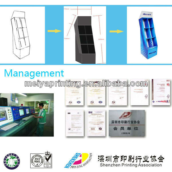 2014 special design round cardboard floor display stand for chewing gum promotion