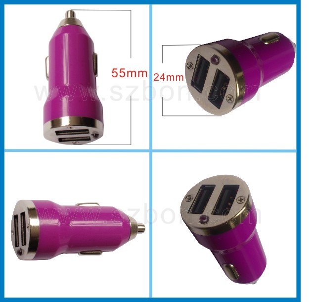 Dual Port USB Adapter/Car Charger - For Samsung Galaxy Tab 1 2 & S3 Mini i8190問屋・仕入れ・卸・卸売り