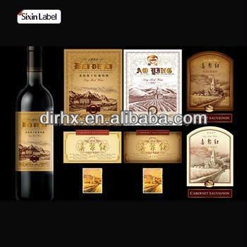 Private design Red Wine Label with Factory Price