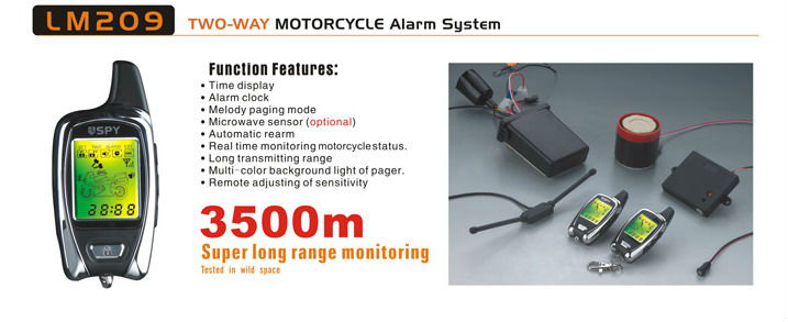 SPY LCD 2 Way Alarm Motorcycle System