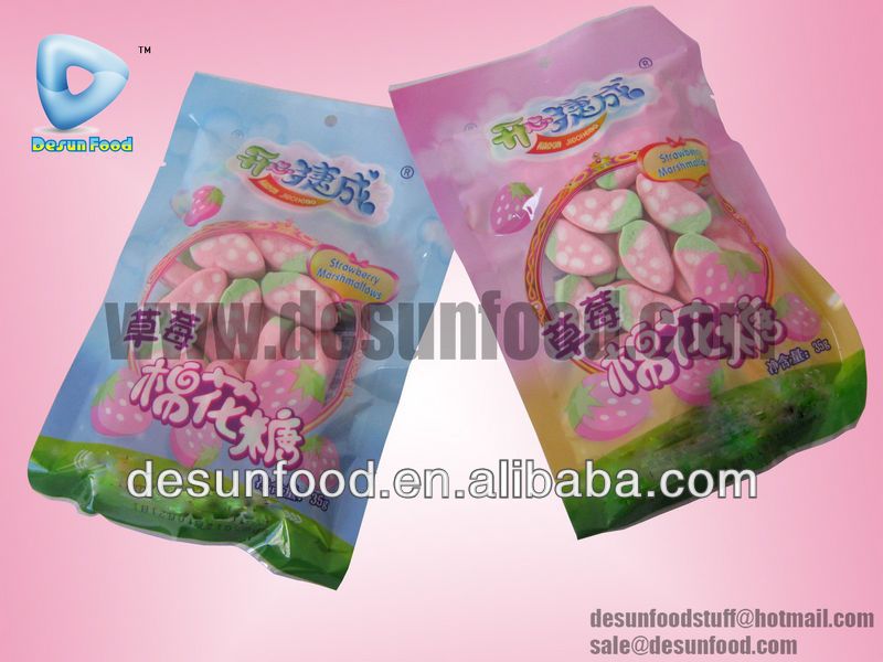 Double taste Jelly candy coated marshmallow lollipop
