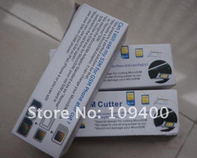 Micro Sim Card Cutter Tools +2pcs Adapter for iPad / iPhone Free ship