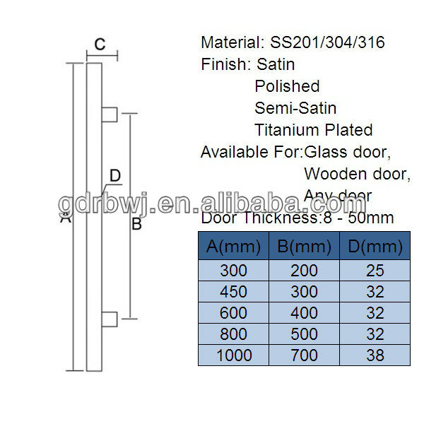 市販のガラスドアプルハンドル2014年商業用ドアのための問屋・仕入れ・卸・卸売り