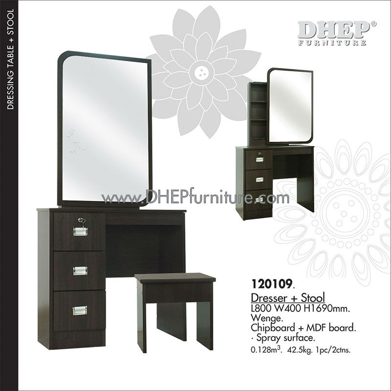 Wooden Dressing Table With Stool And Mirror 15 Dresser 120109 Jpg