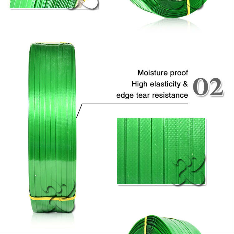 強い張力緑プラスチックパレット包装の革紐仕入れ・メーカー・工場