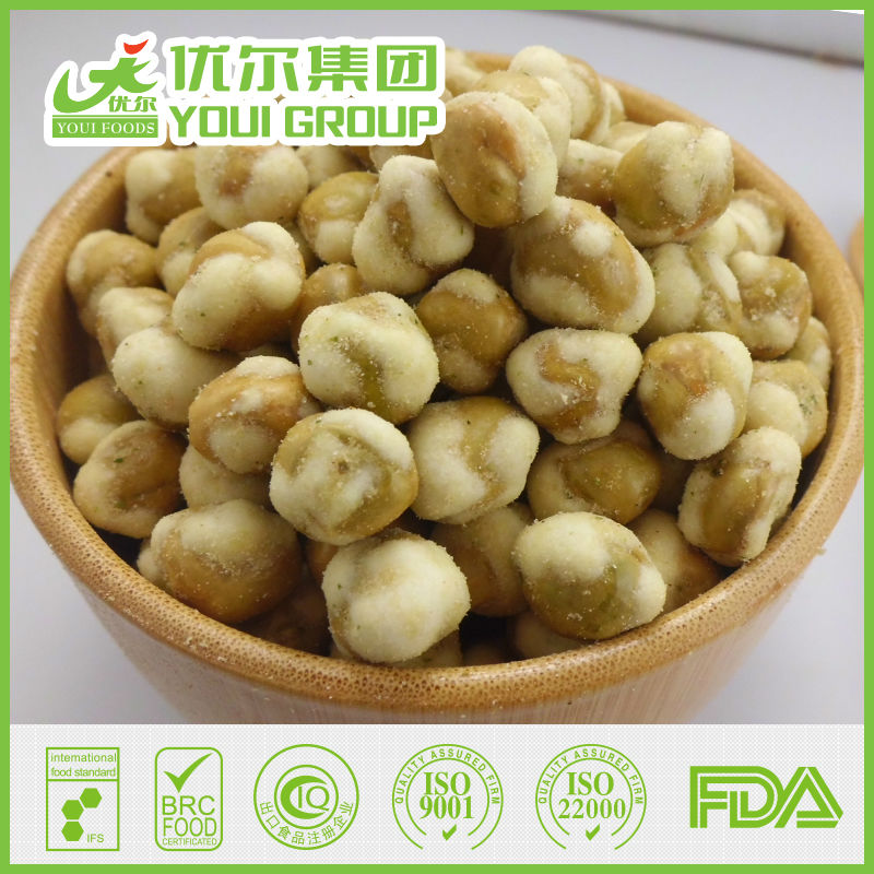 Snacks sour cream and onion flavored peas