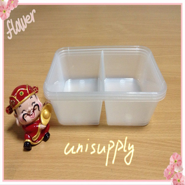 650ml PP 2 compartment take away food container