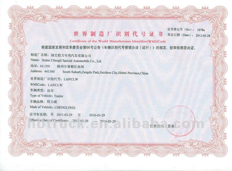 Certificate of the world manufacturer .jpg