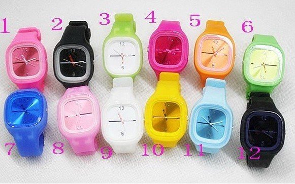 Mulan'S FREE SHIPPING Top Selling 5 Types Jelly Silicone Watch 100pcs/lot Free Shipping