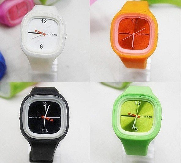 Mulan'S FREE SHIPPING Top Selling 5 Types Jelly Silicone Watch 100pcs/lot Free Shipping
