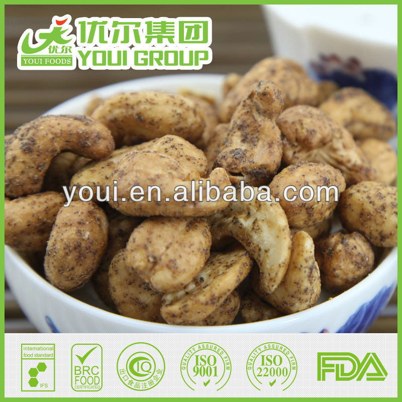 Black Pepper Flavor Snacks of Roasted Cashew Nuts
