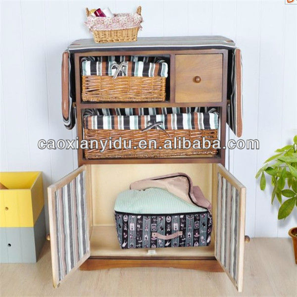 Folding Wooden Ironing Board Solid Wood Home Furniture Storage