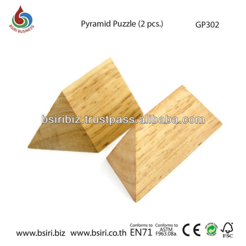 Pyramid Puzzle 2 piece wooden puzzle問屋・仕入れ・卸・卸売り