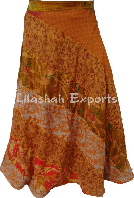 シルクサリー長い2112パネルスカートヴィンテージシルクサリーサリー魔法のスカートと伝統的なインドのアパレルのシルク綿現代のスカート仕入れ・メーカー・工場