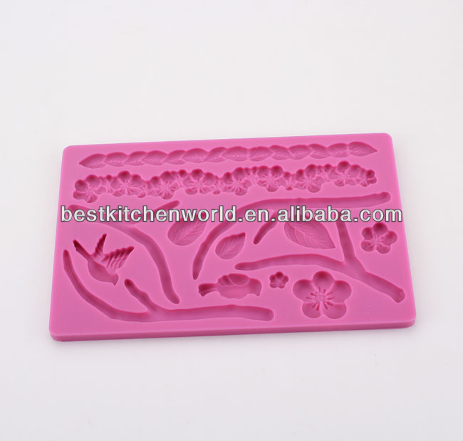 2014 New Design Flower Fondant Cake Decoration Mold