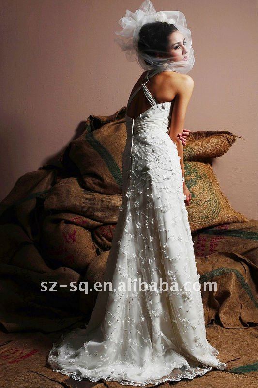 Lace Backless Bridal Wedding Dress 2012 Y0386 products buy Lace Backless 