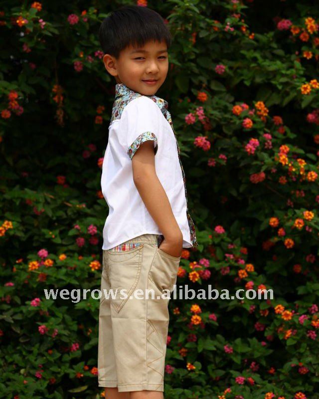綿100％韓国スタイル男児夏のt- シャツ、 欧州の材料、 の子の服( t11108a)問屋・仕入れ・卸・卸売り