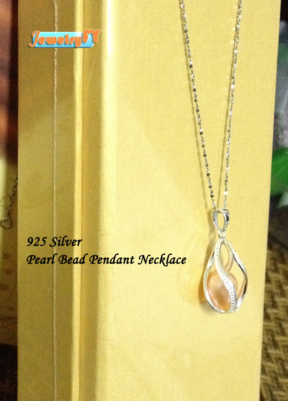 925 Silver Pearl Bead Pendant Necklace