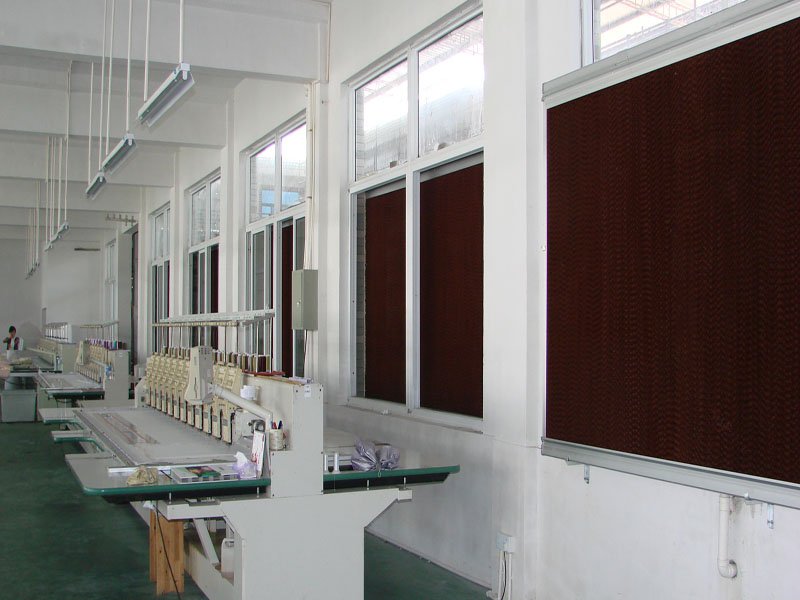 Evaporative Cooling System. evaporative cooling pad cooling system with exhaust fan