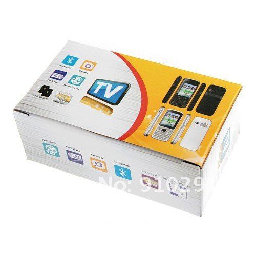 wholesale C8 phone unlocked quad band 4 sim cards TV mobile phone Free shipping