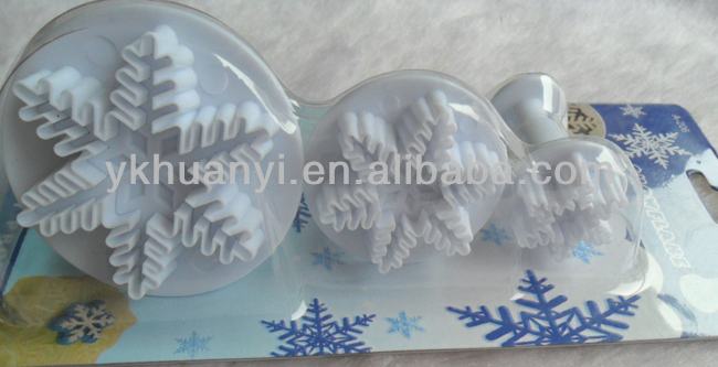 snowflake 3 pcs set snowflake Cake Decorating baking cutters