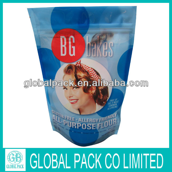 white paper empty tea bag/stand up white paper zipper packaging bag