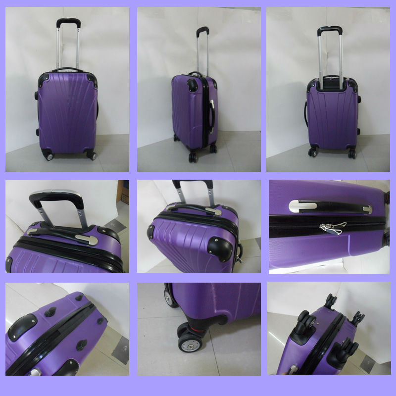 ABS zipper famous luggage brands with normal combination lock