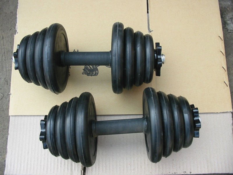 concrete dumbbells