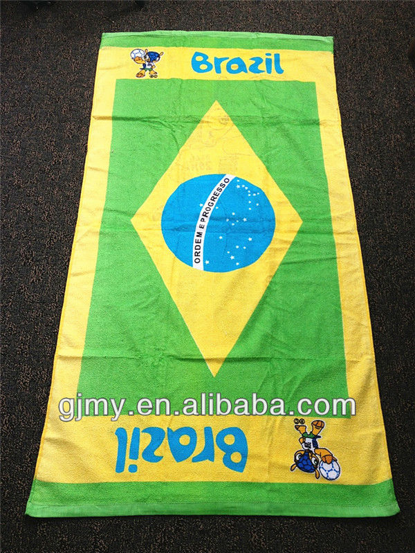 ブラジルワールドカップ販促カスタムビーチタオル問屋・仕入れ・卸・卸売り