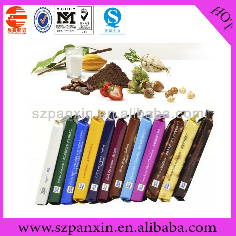 Healthy Food chocolate bar printed packing bag