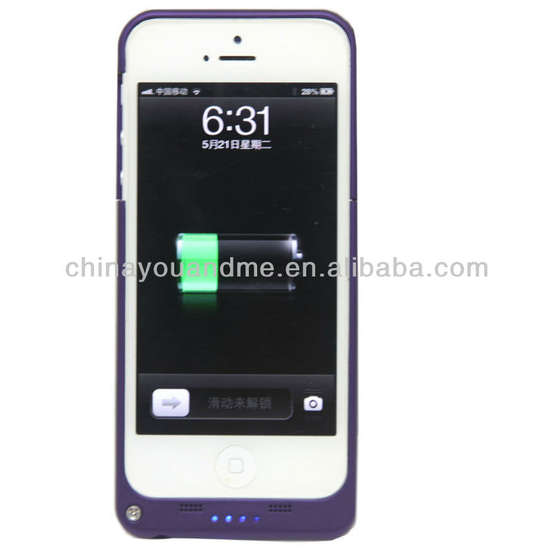 カラフルな2200mahの外部充電式パワーバンク5iphone用バッテリーケース問屋・仕入れ・卸・卸売り