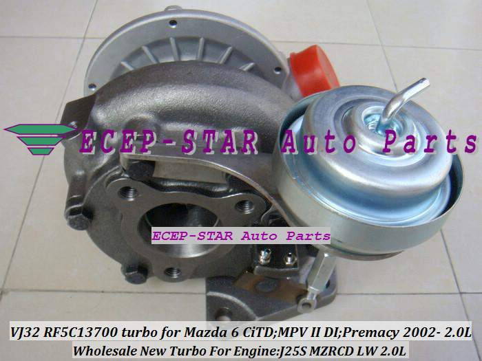 VJ32 RF5C13700 turbo for Mazda 6 CiTD MPV II DI Premacy 2002- 2.0L Engine J25S MZRCD LW 2.0L turbocharger (3)