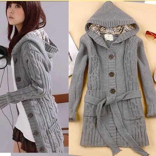 long sweater jacket with hood