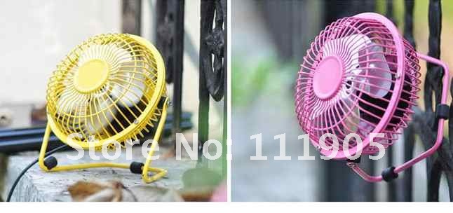 Free shipping wholesale Mini Portable 360 Degrees Rotation Soundless USB/Battery Cooling Desk Stand Adjustable Box Fan