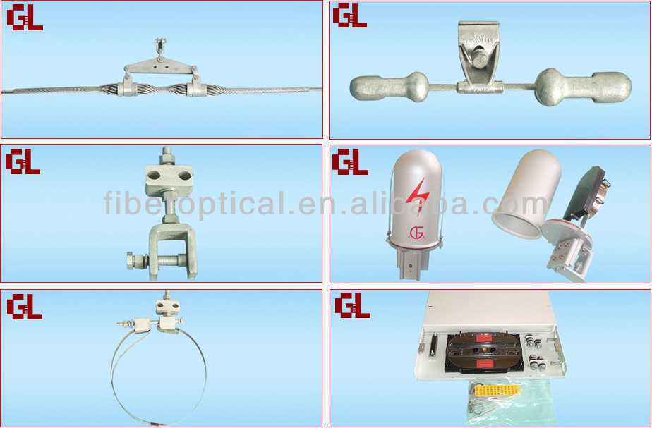 電源アクセサリー空中12/24/48opgwケーブルコアダブルサスペンションクランプ問屋・仕入れ・卸・卸売り