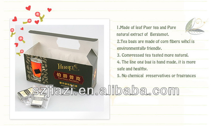 Puer Earl Grey hot sell tea bag