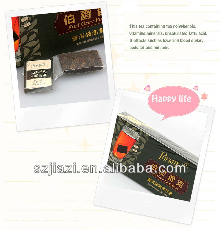 Puer Earl Grey hot sell tea bag
